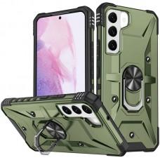Ударостійкий чохол Pathfinder Ring для Samsung Galaxy S21 FE Зелений / Army Green