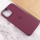 Чохол Silicone case (AAA) with Magsafe and Animation для Apple iPhone 12 Pro / 12 (6.1") Бордовий / Plum
