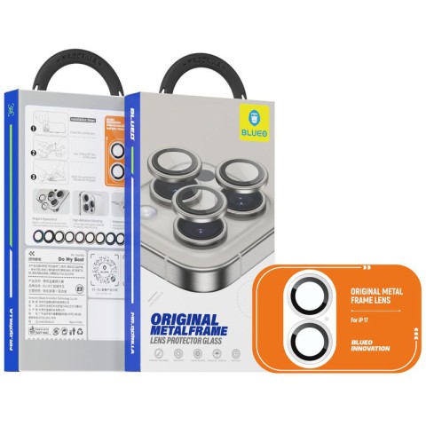 Захисне скло BlueO Metal на камеру для Apple iPhone 17 (6.3") Срібний / Silver