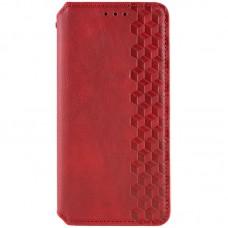 Шкіряний чохол-книжка GETMAN Cubic (PU) для Motorola Moto G85 Червоний