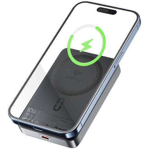 Портативний ЗП Power Bank Acefast M11 30W Qi2 з БЗП 10000 mAh Black