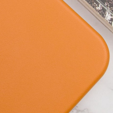 Шкіряний чохол Leather Case (AAA) with MagSafe and Animation для Apple iPhone 14 Pro Max (6.7") Golden Brown