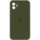 Чохол Silicone Case Square Full Camera Protective (AA) для Apple iPhone 11 (6.1") Зелений / Dark Olive