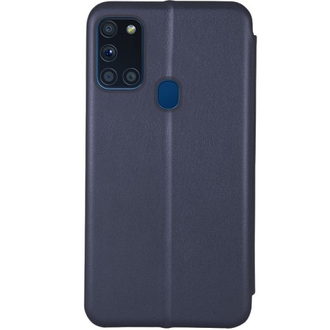 Шкіряний чохол-книжка Classy для Samsung Galaxy A21s Темно-синій