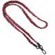 Плетенный шнурок (5мм) 120см Red / Maroon / Brown