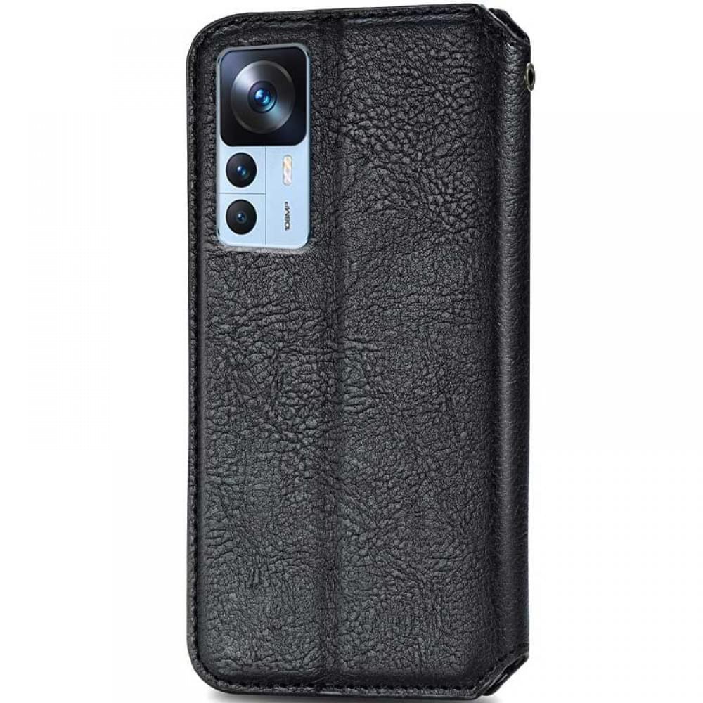 Шкіряний чохол-книжка GETMAN Cubic (PU) для Xiaomi 12T / 12T Pro Чорний