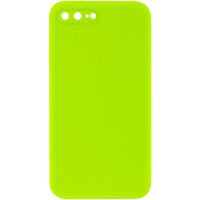 Чохол Silicone Case Square Full Camera Protective (AA) NOLOGO для Apple iPhone 7 plus/8 plus (5.5") Салатовий / Neon green