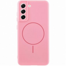 Чохол Silicone Cover Lakshmi Full Camera (AA) with MagFit для Samsung Galaxy S21 FE Рожевий / Light pink
