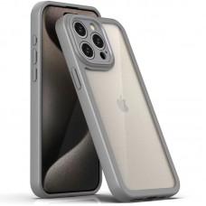 TPU чохол Transparent + Colour 1,5mm для Apple iPhone 14 Pro (6.1") Grey