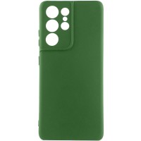 Чохол TPU GETMAN Liquid Silk Full Camera для Samsung Galaxy S22 Ultra Зелений / Dark green