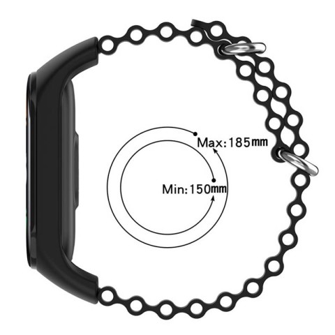 Ремінець Ocean Band для Xiaomi Mi Band 3/4/5/6/7 Чорний / Black