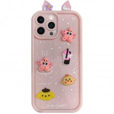 Чохол TPU Toys Case with Ears для Apple iPhone 16 Pro (6.3") Light Pink