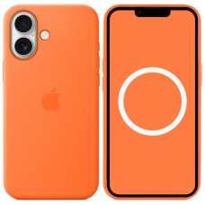 Чохол Silicone case (AAA) with Magsafe and Animation для Apple iPhone 17 (6.3") Orange