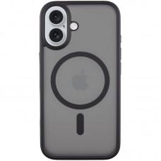 TPU+PC чохол Metal Buttons with MagSafe для Apple iPhone 16 (6.1") Чорний