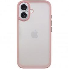 TPU+PC чохол Metal Buttons для Apple iPhone 16 (6.1") Рожевий