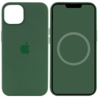 Чохол Silicone case (AAA) with Magsafe and Animation для Apple iPhone 13 (6.1") Зелений / Clover