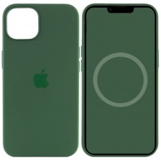 Чохол Silicone case (AAA) with Magsafe and Animation для Apple iPhone 13 (6.1") Зелений / Clover