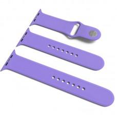 Силіконовий ремінець для Apple Watch Sport Band 38 / 40 / 41 (S/M & M/L) 3pcs Бузковий / Dasheen