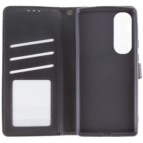 Шкіряний чохол-книжка GETMAN Gallant (PU) для Oppo A60 4G Чорний