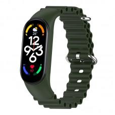Ремінець Ocean Band для Xiaomi Mi Band 9/8 Зелений / Dark Olive