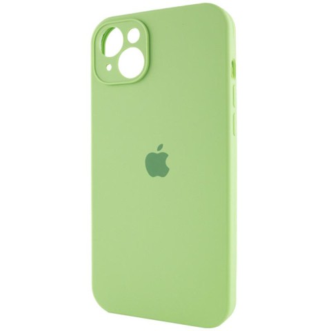 Чохол Silicone Case Full Camera Protective (AA) для Apple iPhone 14 (6.1") Зелений / Pistachio