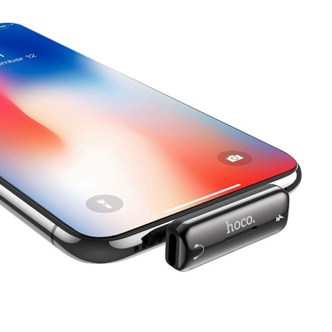 Перехідник Hoco LS27 Dual Lightning Сірий