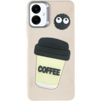 Чохол TPU Leather Toys для Samsung Galaxy A07 Coffee / Sand