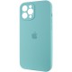 Чохол Silicone Case Full Camera Protective (AA) для Apple iPhone 12 Pro Max (6.7") Бірюзовий / Marine Green