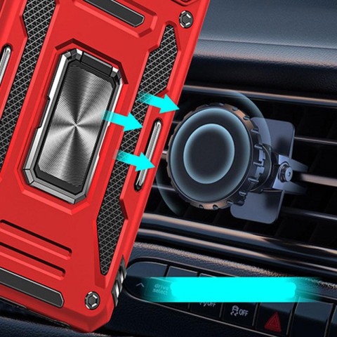 Ударостійкий чохол Camshield Army Ring для Xiaomi Redmi Note 14 Pro 4G/5G / Poco X7 Червоний / Red