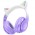 Накладні бездротові навушники Hoco W42 Cat Purple grape