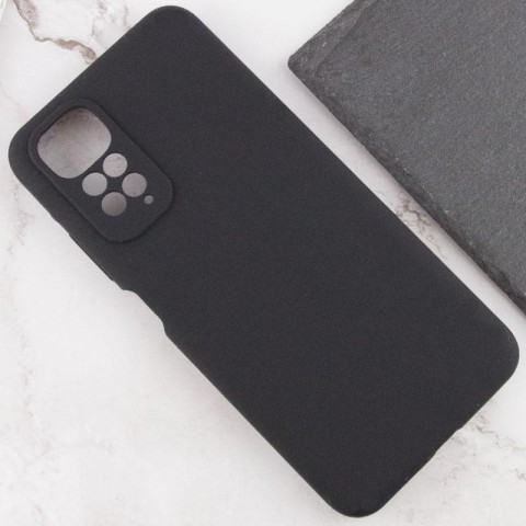 Чохол TPU GETMAN Liquid Silk Full Camera для Xiaomi Redmi Note 11 (Global) / Note 11S Чорний / Black