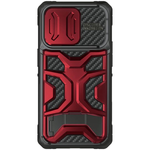 TPU+PC чохол Nillkin CamShield Adventurer Pro (шторка на камеру) для Apple iPhone 14 Pro Max (6.7") Maga Red