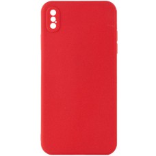 Силіконовий чохол Candy Full Camera для Apple iPhone XS Max (6.5") Червоний / Camellia
