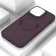 TPU чохол Bonbon Metal Style with MagSafe для Apple iPhone 14 (6.1") Бордовий / Plum
