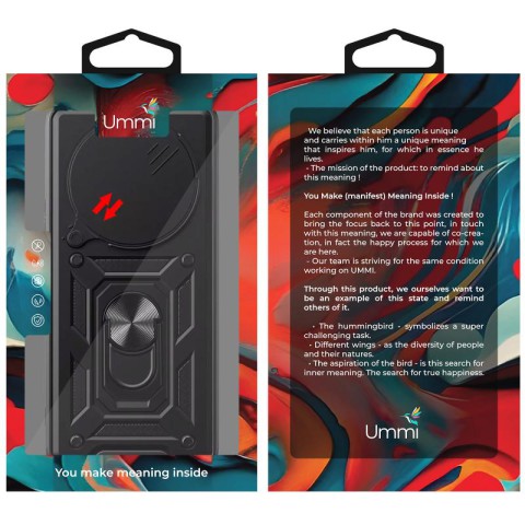Чохол Ummi Camshield Serge Ring для Xiaomi 14 Ultra Чорний / Black
