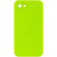 Чохол Silicone Case Square Full Camera Protective (AA) NOLOGO для Apple iPhone 7/8/SE (2020) (4.7") Салатовий / Neon green