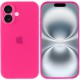 Чохол Silicone Case Full Camera Protective (AA) для Apple iPhone 16 (6.1") Рожевий / Barbie pink