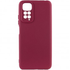 Чохол Silicone Cover Lakshmi Full Camera (AA) для Xiaomi Redmi Note 11 (Global) / Note 11S Бордовий / Marsala