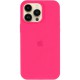 Чохол Silicone Case (AA) Logo with MagSafe для Apple iPhone 15 Pro (6.1") Рожевий / Barbie pink