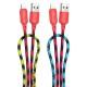 Дата кабель Hoco X116 Meridian USB to Lightning 2.4A (1m) Gradient Red Mix