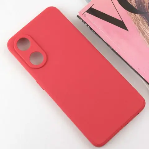 Силіконовий чохол Candy Full Camera для Oppo Reno 8 T 4G Червоний / Camellia