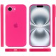 Чохол Silicone Case Full Camera Protective (AA) для Apple iPhone 16e (6.1") Рожевий / Barbie pink