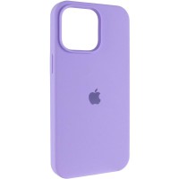 Чохол Silicone Case (AA) Logo with MagSafe для Apple iPhone 15 (6.1") Бузковий / Dasheen