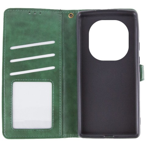 Шкіряний чохол-книжка GETMAN Gallant (PU) для Xiaomi Redmi Note 14 Pro 5G / 14 Pro+ Зелений