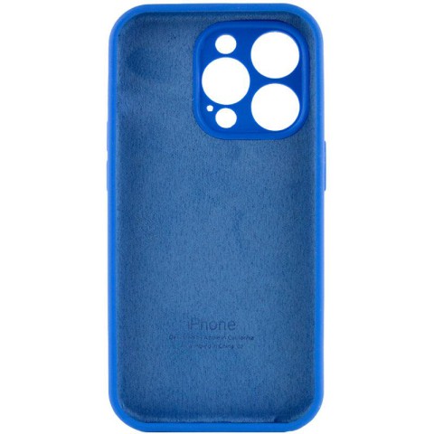 Чохол Silicone Case Full Camera Protective (AA) для Apple iPhone 15 Pro (6.1") Синій / Capri Blue