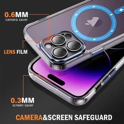 Чохол TPU+PC Colorful with MagSafe для Apple iPhone 13 Pro Max (6.7") Blue