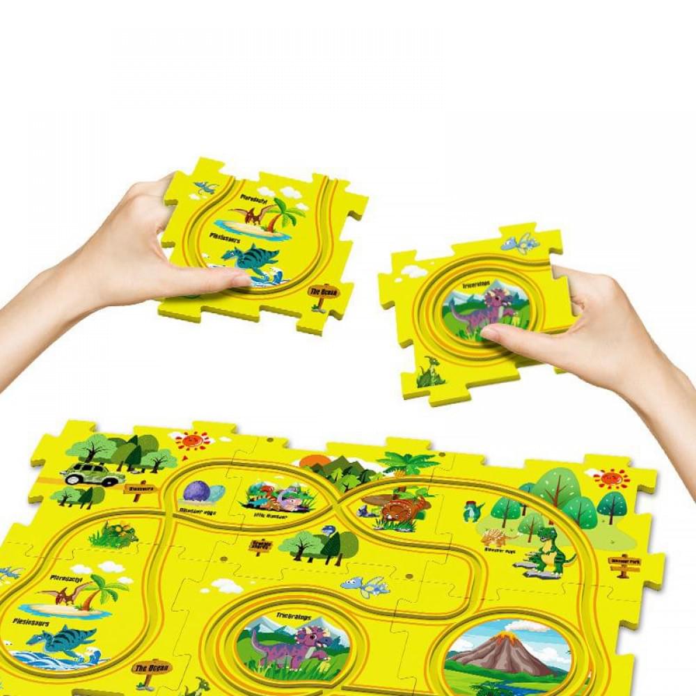 Розвиваюча іграшка-пазл SHT 1103A Dinosaur Park (25pcs) Yellow