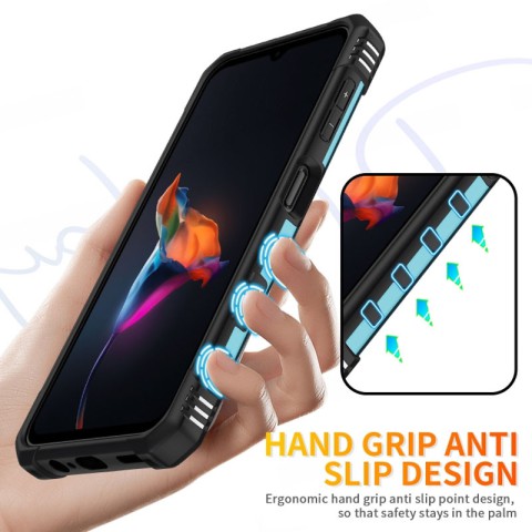 Ударостійкий чохол Pathfinder Ring для Samsung Galaxy A14 4G/5G Блакитний / Light Blue