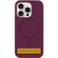 Чохол Silicone Case Full Protective (AA) NO LOGO with MagSafe для Apple iPhone 16 (6.1") Бордовий / Plum