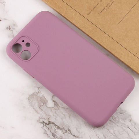 Чохол Silicone Case Full Camera Protective (AA) NO LOGO для Apple iPhone 12 (6.1") Ліловий / Lilac Pride